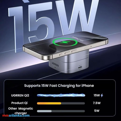 UGREEN 2in1 Magnetic 15W Wireless Charger